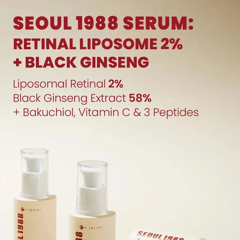 K-SECRET - SEOUL 1988 Retinal Liposome 2% + Black Ginseng Serum